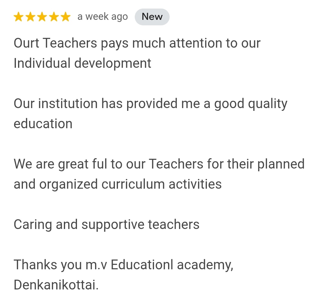 Student testimonial message
